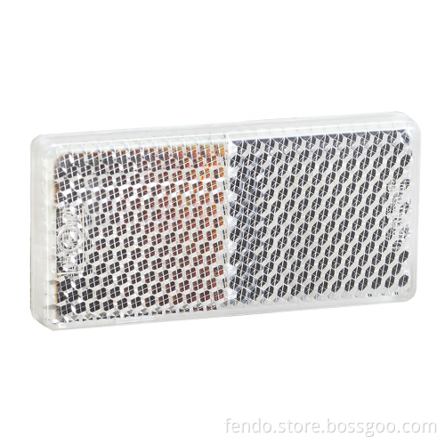 E4 Amber Rectangle Truck Trailer Safety Reflectors" could be appropriately simplified to:

"Amber Rectangle Truck Trailer Reflectors E4 Safety" 

However, for better search engine optimization and readability, you might consider:

"Truck Trailer Safety Re